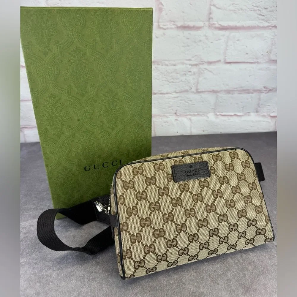 Gucci Beige/Brown GG Supreme Canvas Waist Bag